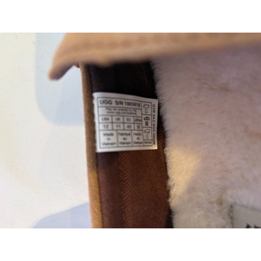 NWOB UGG Ascot Slip-On Slipper 1003419 Chestnut Brown Suede Shoes size 12 - Picture 6 of 6